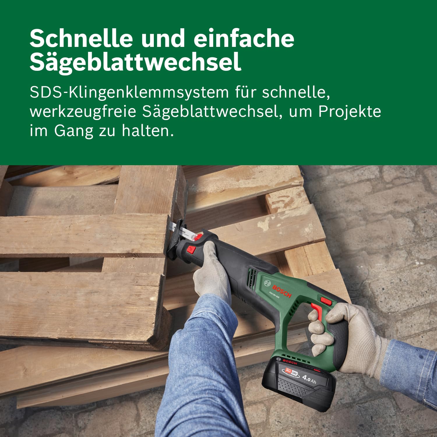 Bosch 18V System PSA18V-200 Akku-Säbelsäge (Karton)