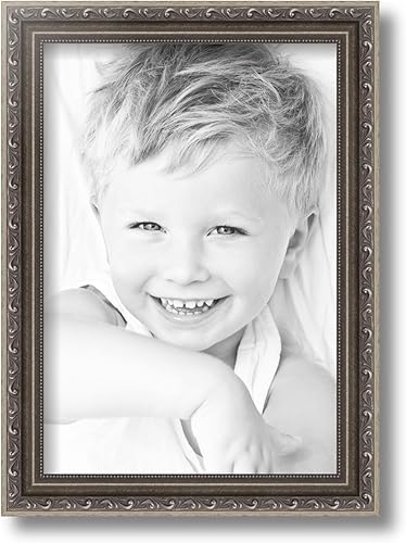 Miniatura 3 de ArtToFrames Marco de fotos plateado de 9 x 13 pulgadas, este marco de póster de madera personalizada de 1.30 pulgadas es de color plata antigua,