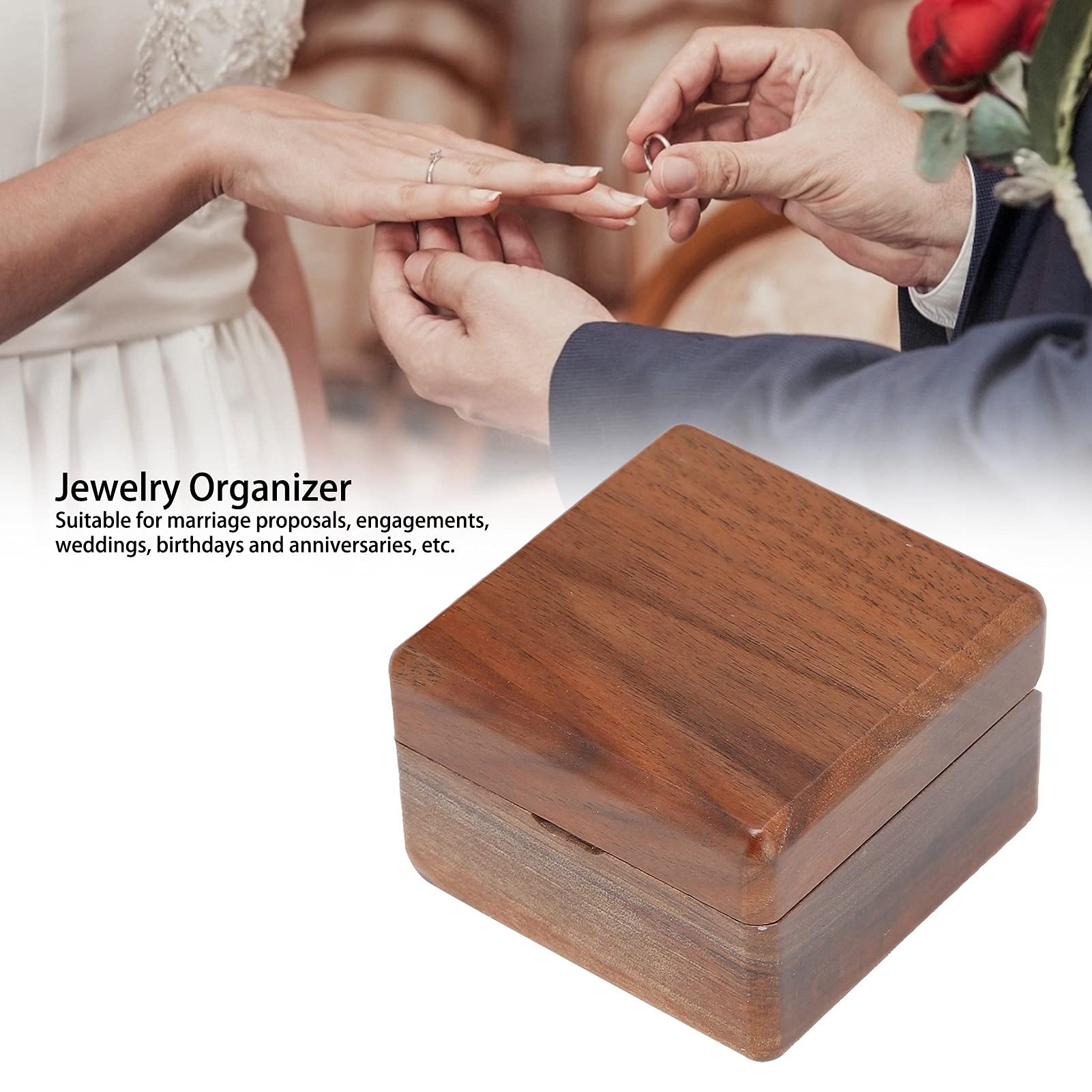 Estuche for guardar joyas, joyero for mujer, caja de madera for anillos