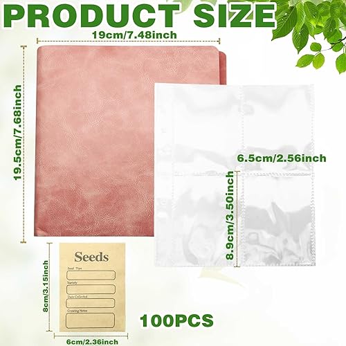 Miniatura 7 de 100 sobres de semillas resellables, autosellables, organizadores de almacenamiento de semillas, sobres de ahorro de semillas, bolsas de bolsillo de