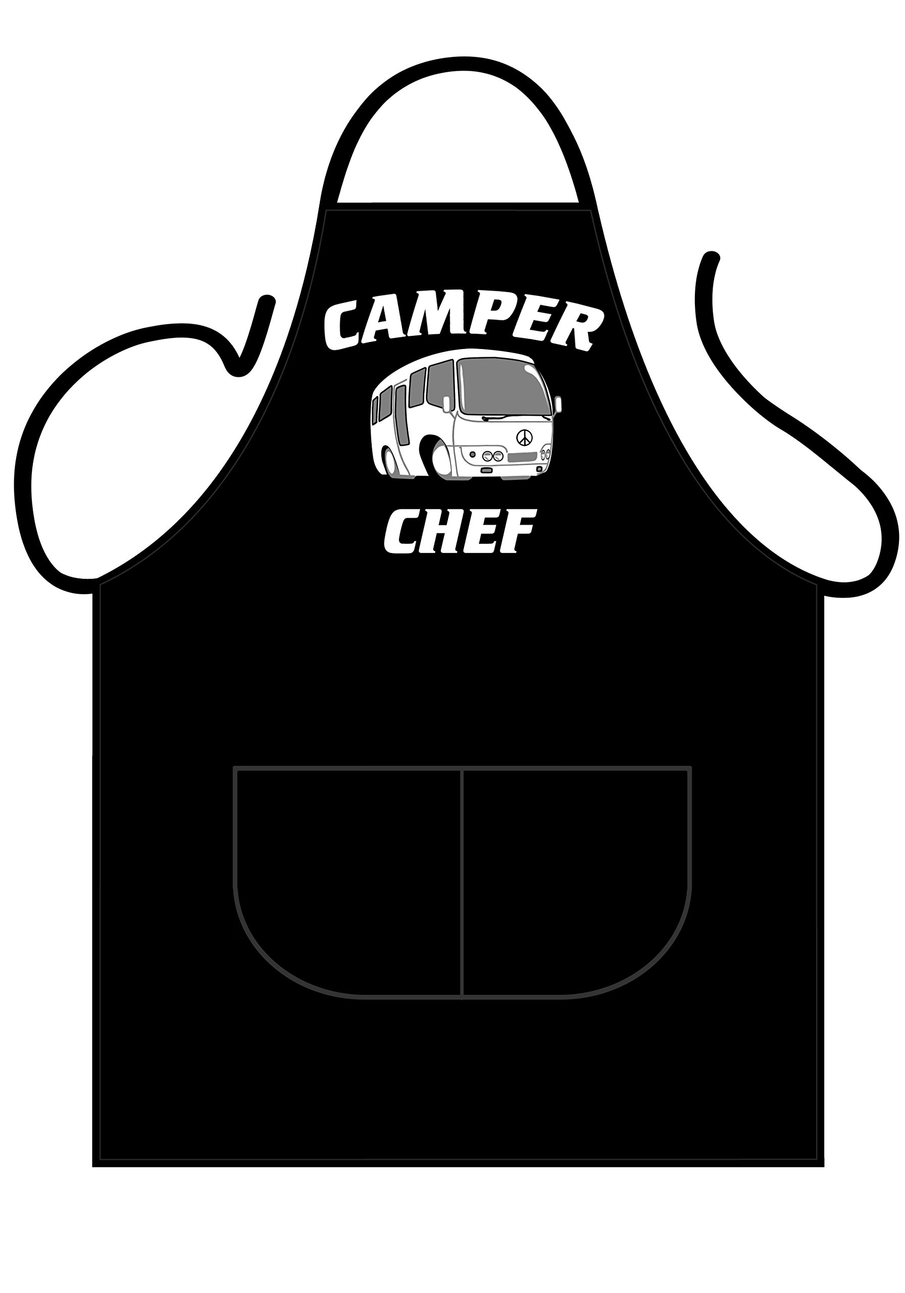 Iconic Aprons Camper Chef Apron, Polyester-Cotton, Multi-Colour, 90 x 69 x 0.1 cm