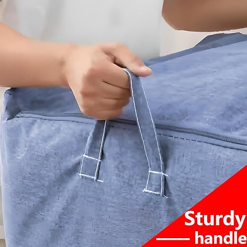 Miniatura 4 de Musbus Paquete de 3 bolsas de almacenamiento para mantas, almacenamiento de ropa, ropa de cama, edredón, cubos Strorage Organizadores de armario