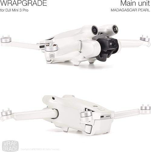 Miniatura 9 de WRAPGRADE Pegatinas de piel compatibles con DJI Mini 3 Pro  Unidad principal (negro Bumpy CAMO)