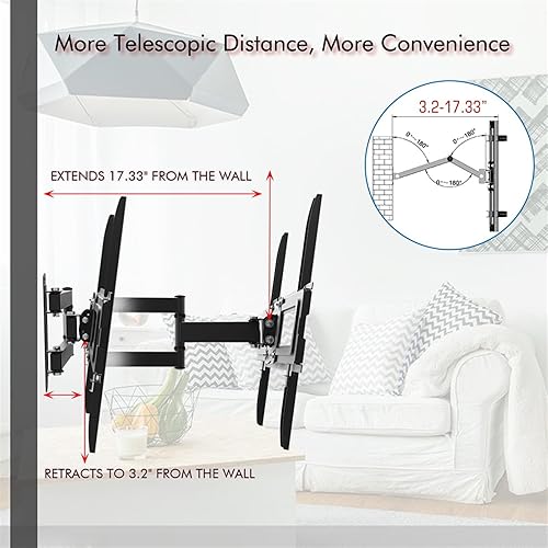 Miniatura 9 de Soporte de pared para TV de 32 a 65 pulgadas, soporte de TV con inclinación y ajuste de nivel, soporte universal de TV soporte de TV Soporte de TV