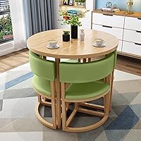 Vista 12 de YVYKFZD Juego de mesa de comedor redonda, juego de mesa y silla para sala de recepción de oficina, mesa de conferencia de café simple, mesa