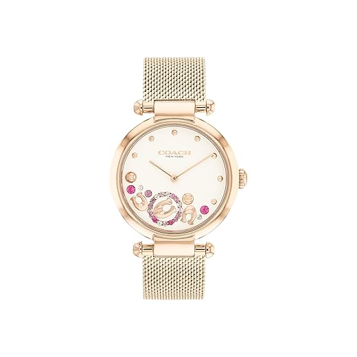 Coach Cary Women's Watch: Mother-of-Pearl Dial |Shimmering Crystals | Effortless Sophistication for Any Occasion (Model 14504004)