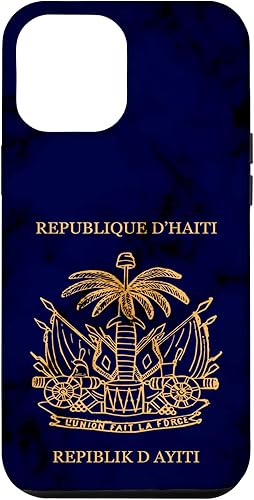 Vista 67 de iPhone 13 Pro Haití, haitiano, pasaporte de Haití, bandera de Haití. Funda