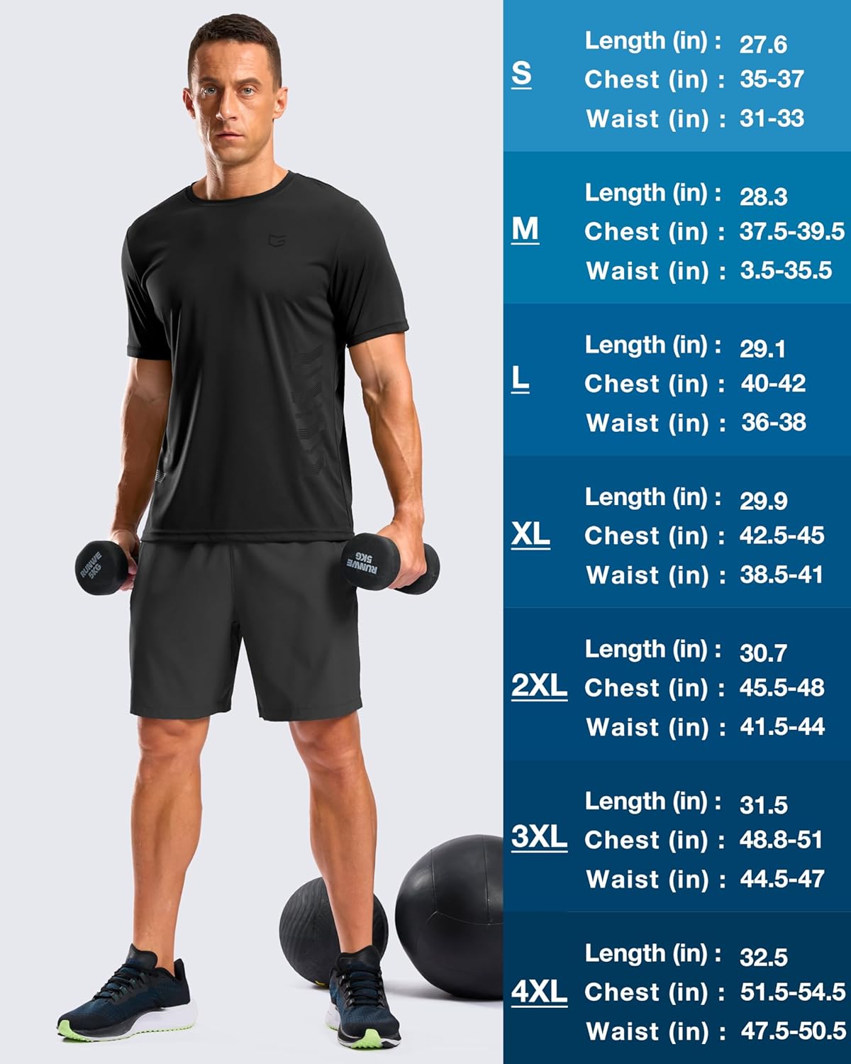 G Gradual Men's Workout Shirts Quick Dry Athletic Running T-Shirts Lightweight Moisture Wicking Short Sleeve Sports Gym Tops - Image 7
