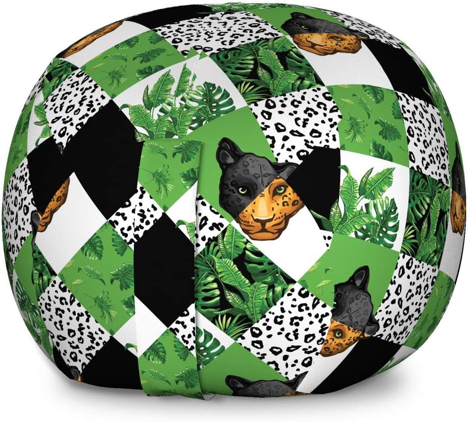 Lunarable Constellation Storage Toy Bag Chair, Star Clusters Galaxies and Planets Astrology Themed Abstract Illustration, Stuffed Animal Organizer Washable Bag, Large Size, Space Blue