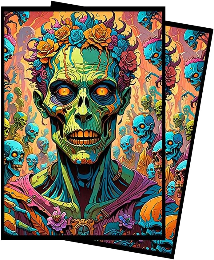 Zombie MTG Card Sleeves (Textured) - 104 Count Standard Size TCG Sleeves - Compatible with Magic The Gathering - Double Sleeving - Original Art Design, Premium Protection