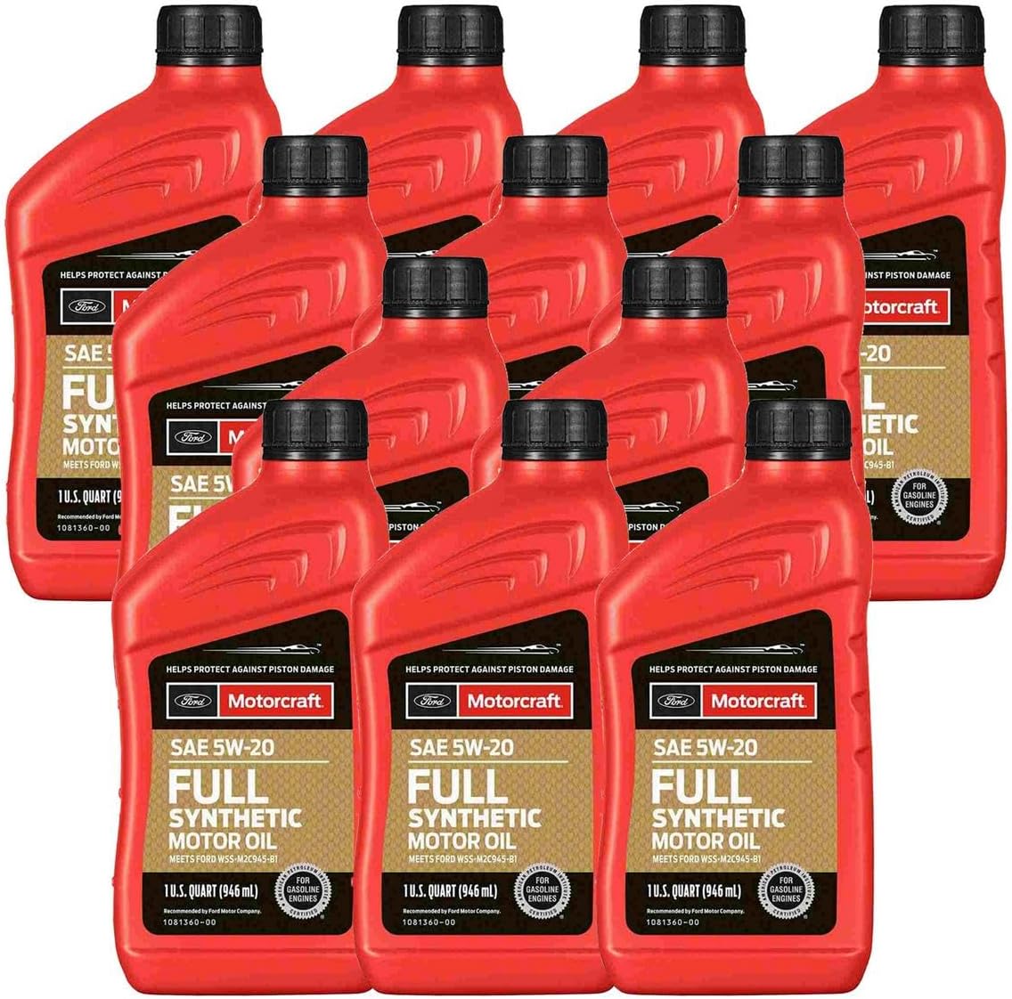 Newparts Full Synthetic Motor Oil SAE 5W-20 — 12 Quart Pack