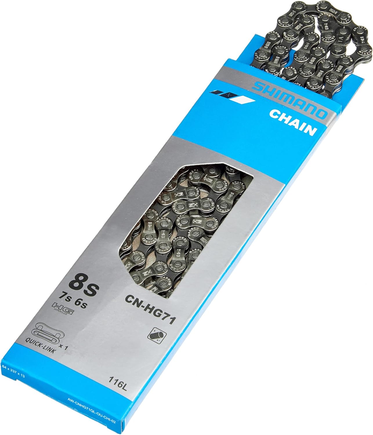 SHIMANO Unisex_Adult Cn-hg71 Bicycle chain, Silver, 116 Glieder