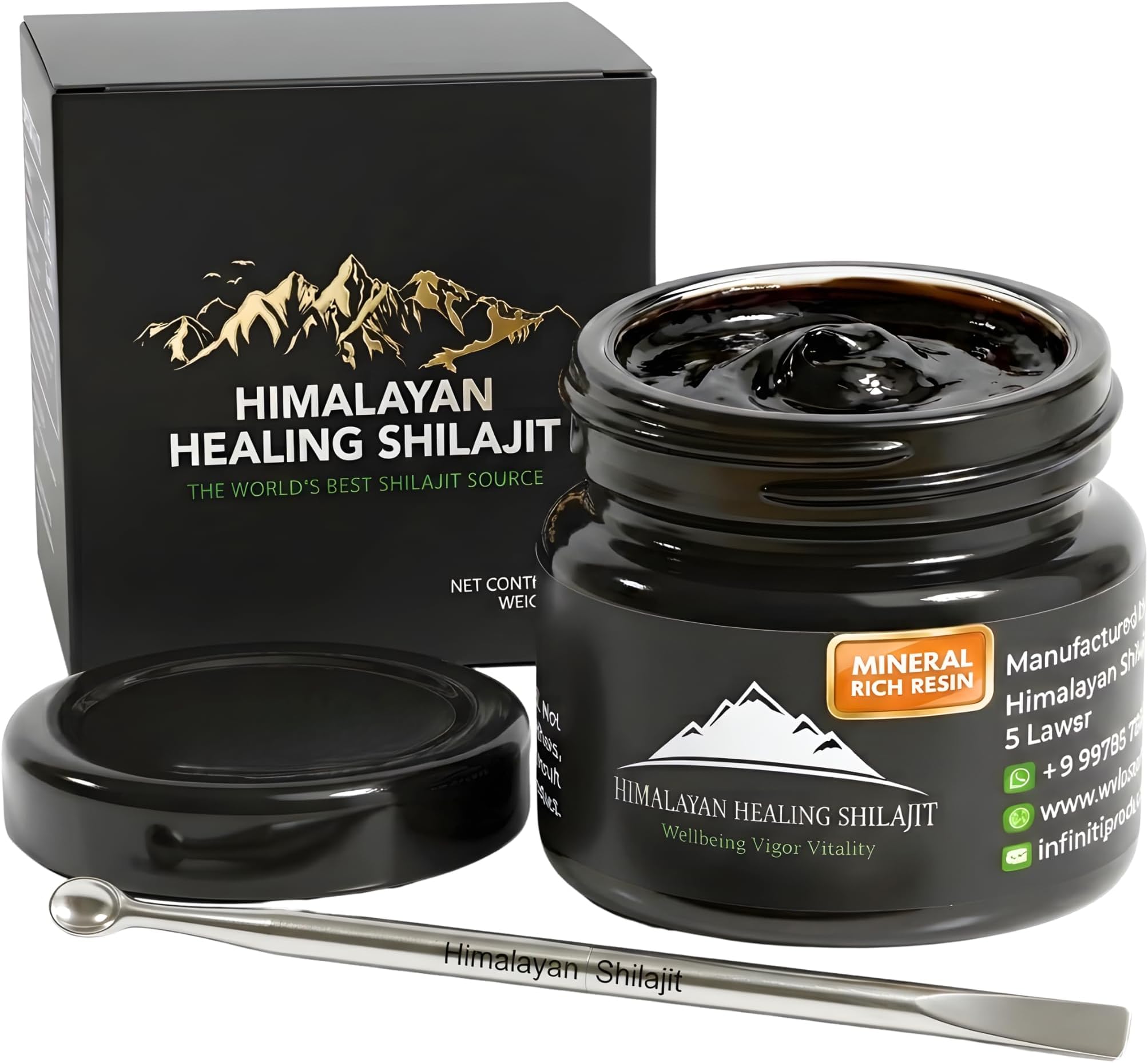 Shilajit Pure Himalayan Organic Shilajit Resin | Natural Shilajit Resin | Gold Grade 100% Shilajit Supplement with 85+ Trace Minerals & Fulvic Acid for Focus, Energy & Immunity | 30 Grams