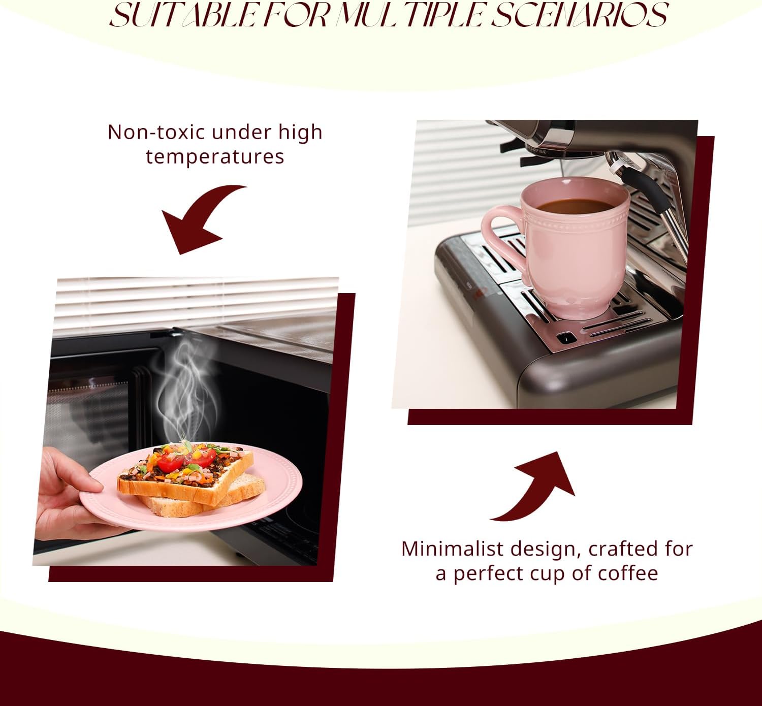 Pearl Dots Stoneware Dinnerware Set (20pc Set, Pink)