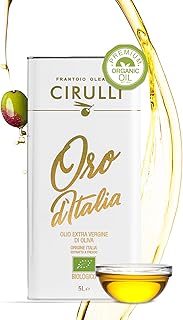 Cirulli Bio Natives Olivenöl Extra Vergine-5L- Natürlich Ernte-Premium-Qualität Italienisches Olivenöl - Unraffiniert & Ungefiltert - Ohne Zusatzstoffe - Großartiger Bio-Geschmack mit Fruchtigem Aroma
