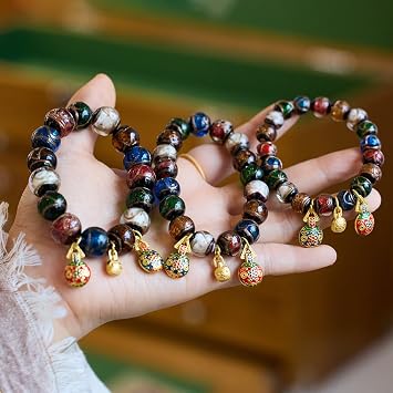 Bracelets For Womens Unisex Multicolor Beaded Bracelet, Five-color Bead Chain Men And Women-color-14mm