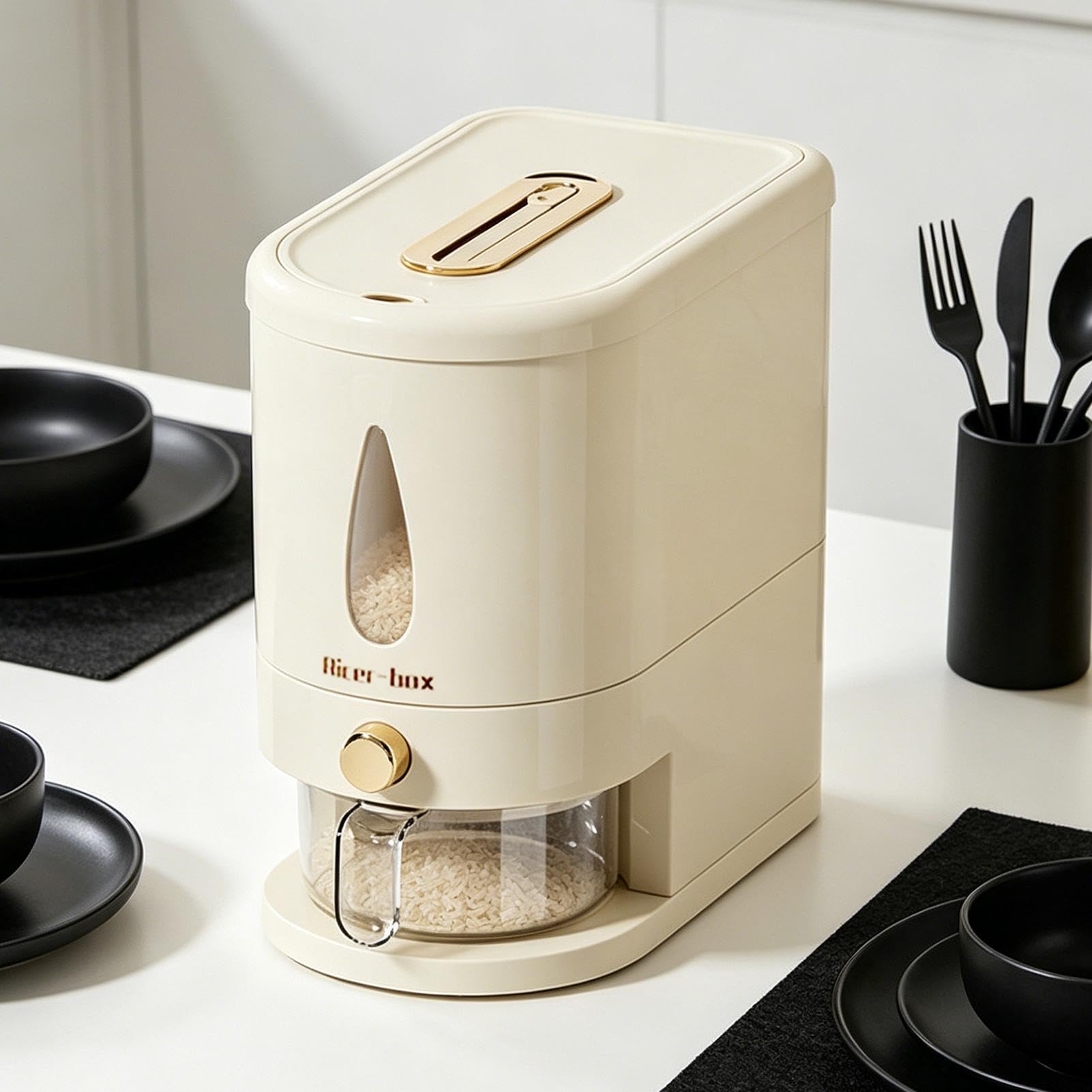 Dispensador de cereales 5 kg Capacidad Contenedor de almacenamiento