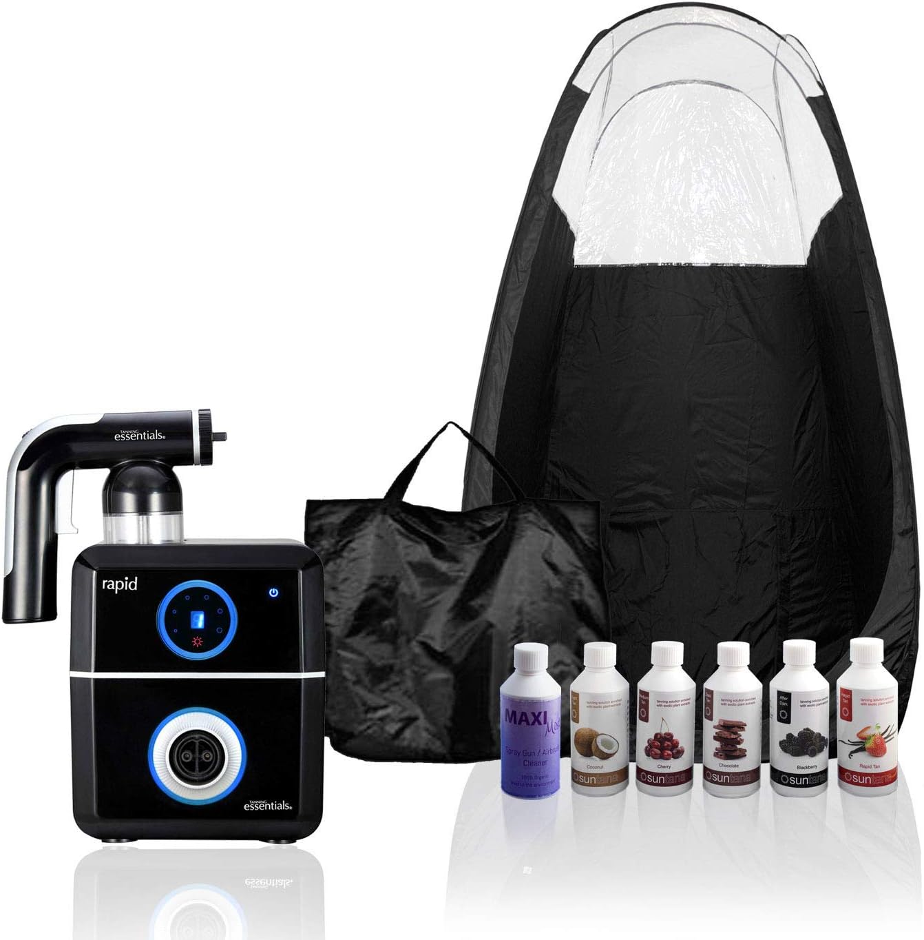 Tanning Essentials Rapid Black Complete Kit with Black Tent and FREE solutions