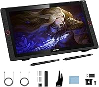 Vista 14 de XPPen Artist 22 2ª tableta gráfica de computadora 122% sRGB con función de inclinación, lápiz capacitivo sin batería, soporte ajustable, pantalla