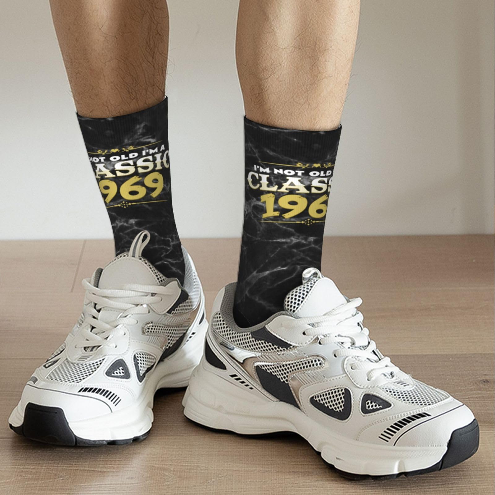 Haebfsl I'M Not Old, I'M A Classic From 1969 Women'S Cushion Crew Sock Soft Casual Mid-Calf Socks