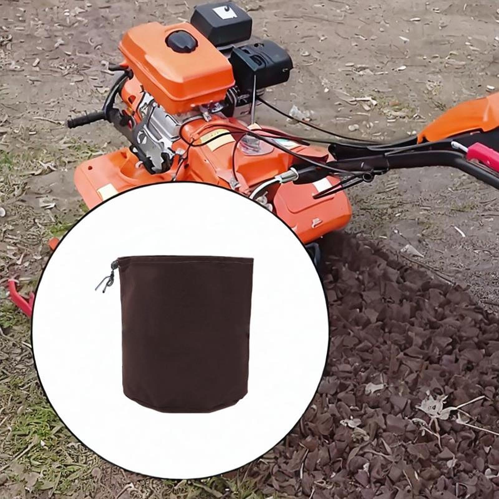 Fenteer Housse de Moteur pour Motobineuse Électrique Couverture de Protection Sac Imperméable Résistante Aux Intempéries Adaptée pour Protéger Le Matériel de, CafÉ