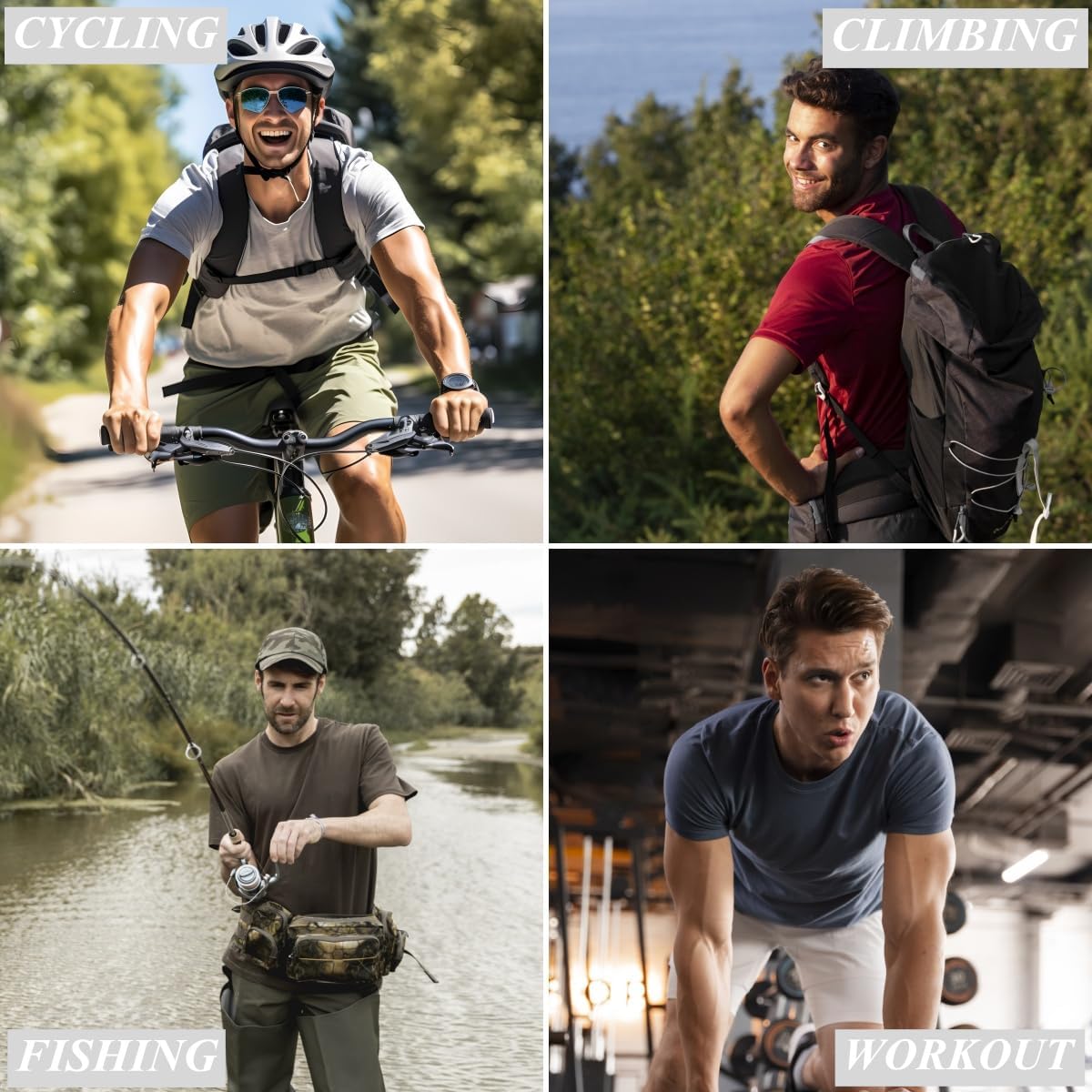 LeeHanTon Men UPF 50+ Sun Protection Hoodie Short Sleeve T Shirt Pack Quick Dry Shirt for Athletic Running Activewear Workout