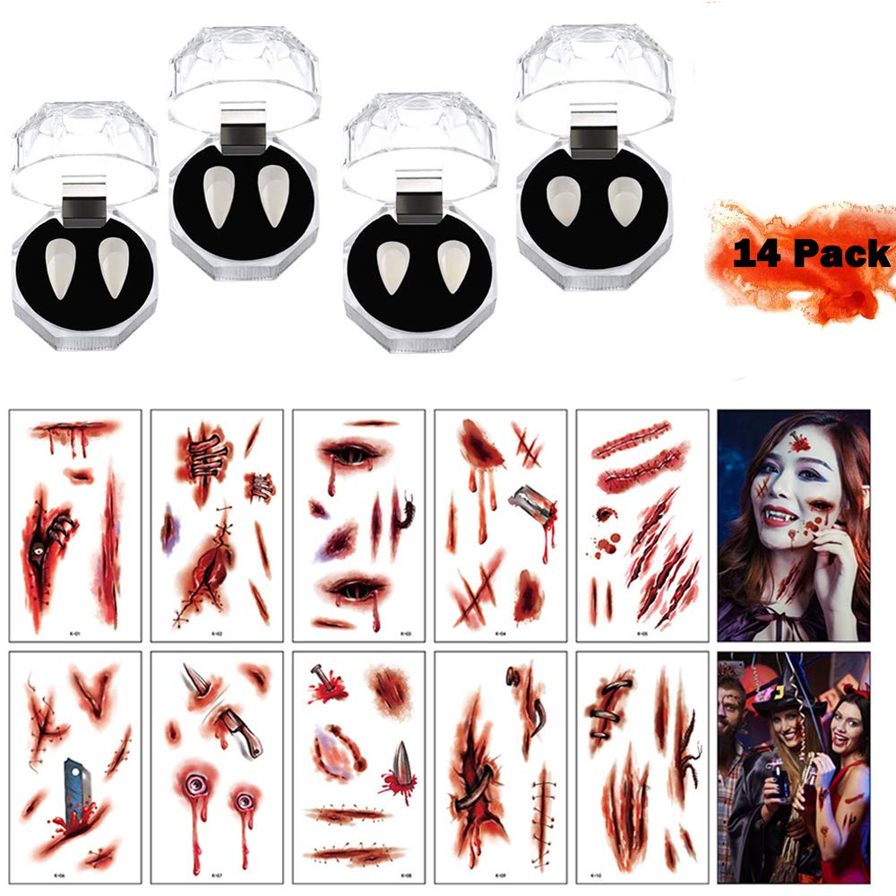 Buy BOER Vampire Teeth - Halloween Vampire Fangs with Adhesive and