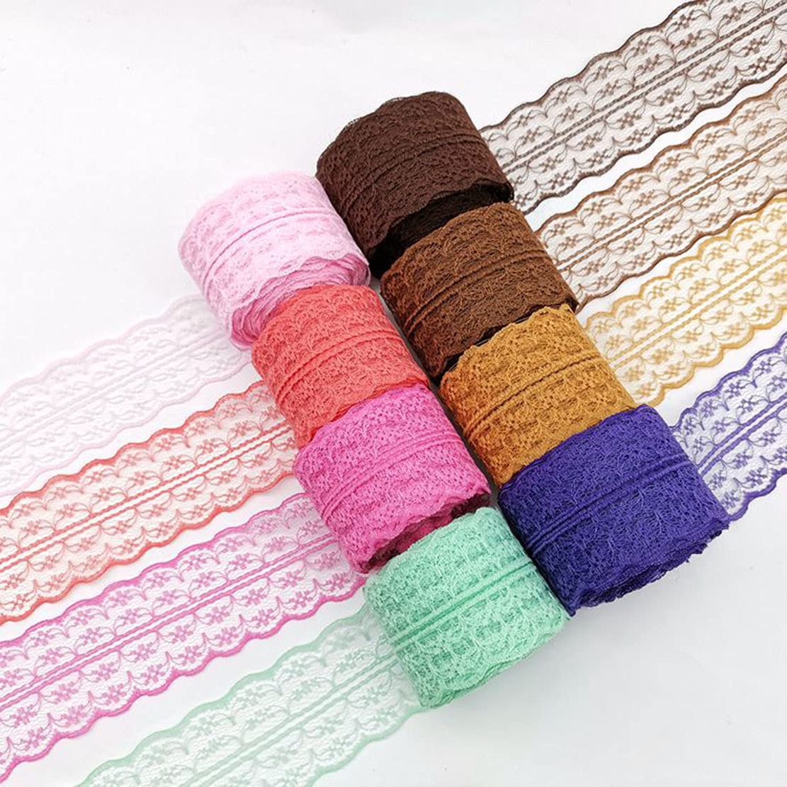 Encaje 4.5 Cm Ancho Cinta De Encaje Morado Claro 10m X 4.5cm - Ideal Para Manualidades Y Decoración Decoración Bodas Cinta Encaje