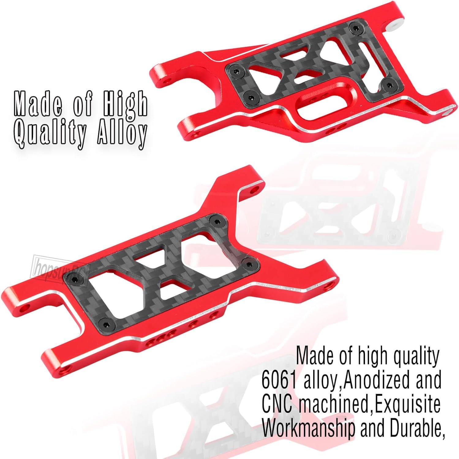 Upgrades Parts for 1/10 Slash VXL 2WD/Slash 2WD,Aluminum Front Rear Suspension A Arms & Caster Block&Steering Blocks&Rear Stub Axle Carriers,Red,(Only for Slash)