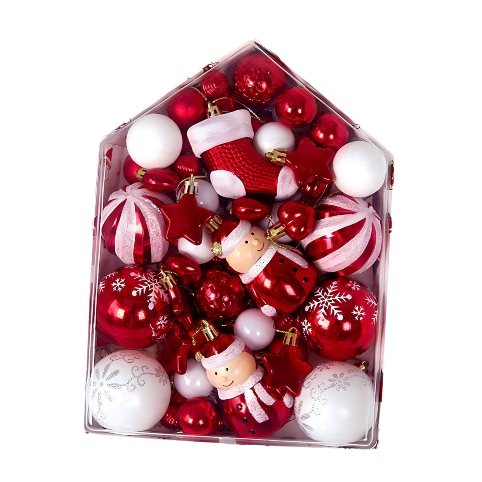 Amazon | Generic クリスマスツリー用豪華デコレーションセット, 赤白