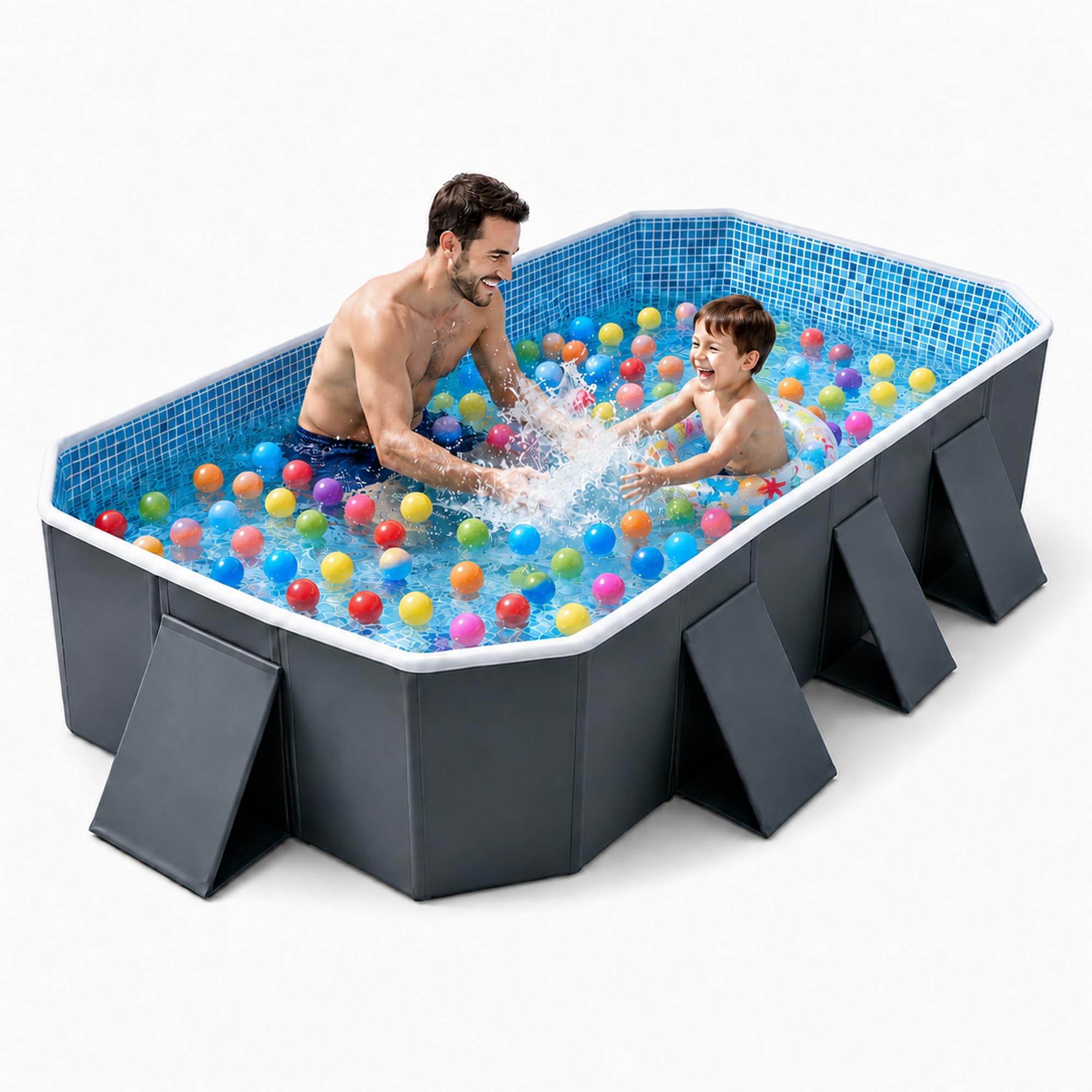 Grande Piscina Pieghevole, Piscina Non Gonfiabile