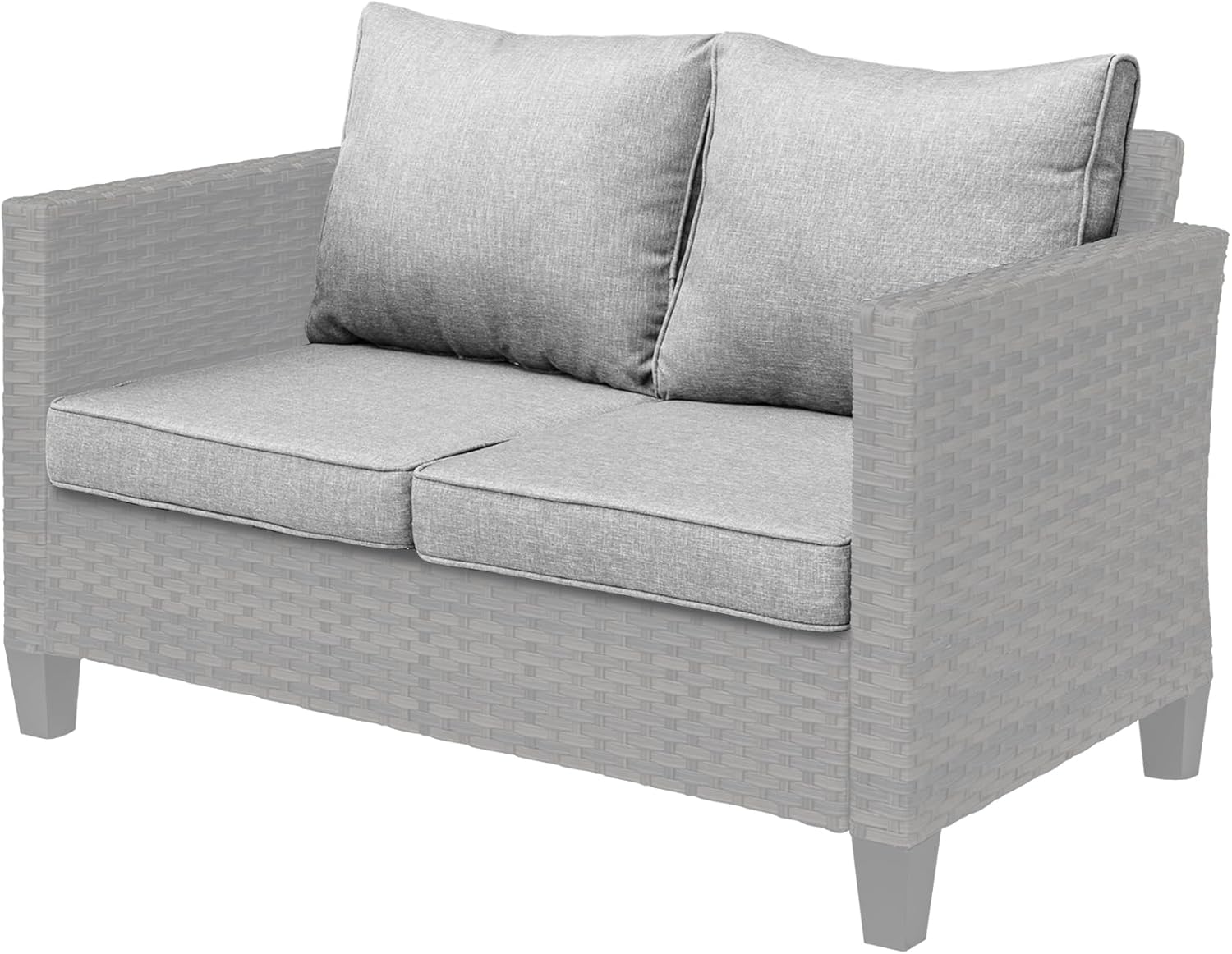 ovios Patio Cushion Covers, Waterproof Cushion Cover for Outdoor Furniture, Sofa, Couch, Chair, Loveseat Seat Back Cushion Cover with Zipper (4 Covers, Dark Grey)