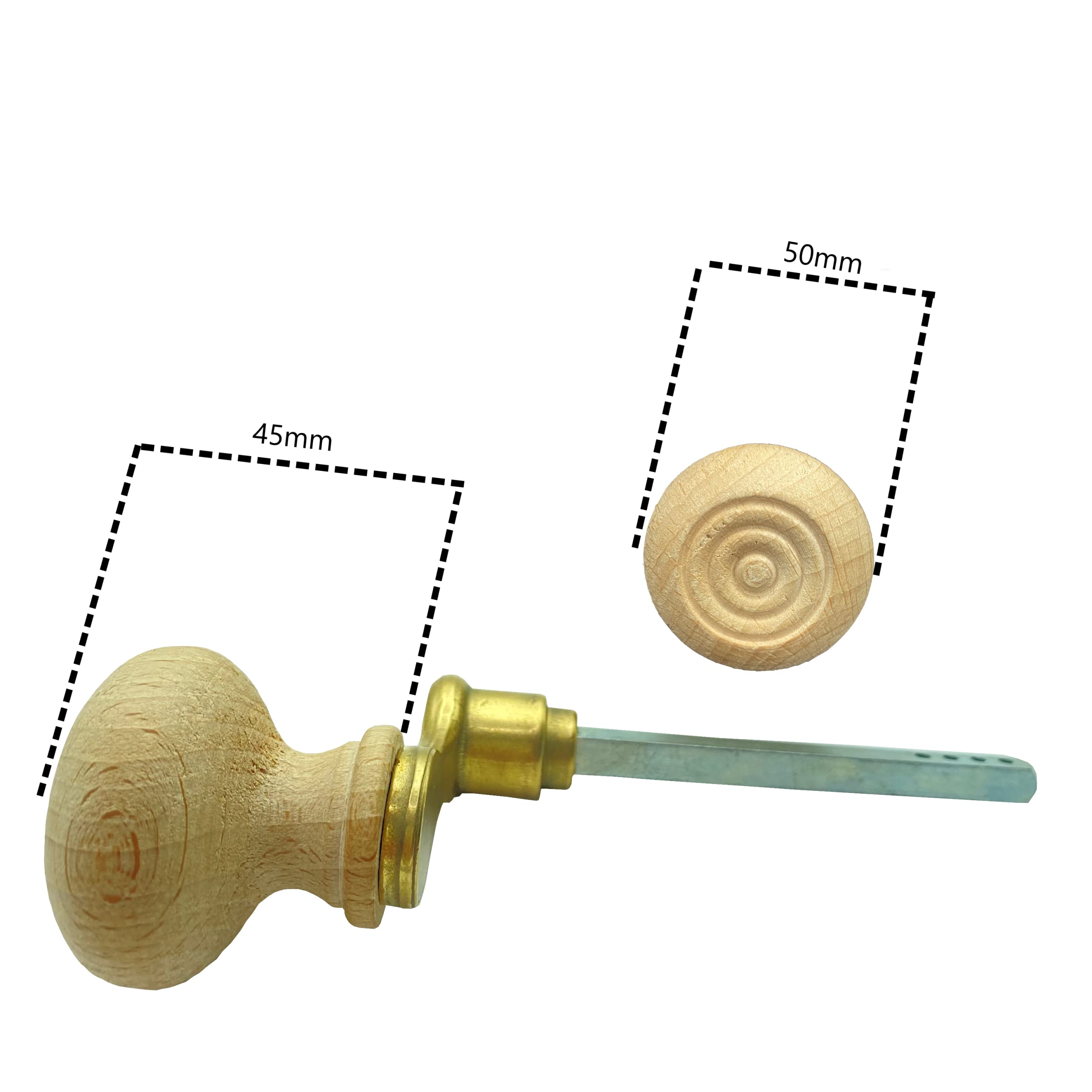 Manivelle bordelaise bois brut - 1 Portée - Carré 7 mm - Dubois ind