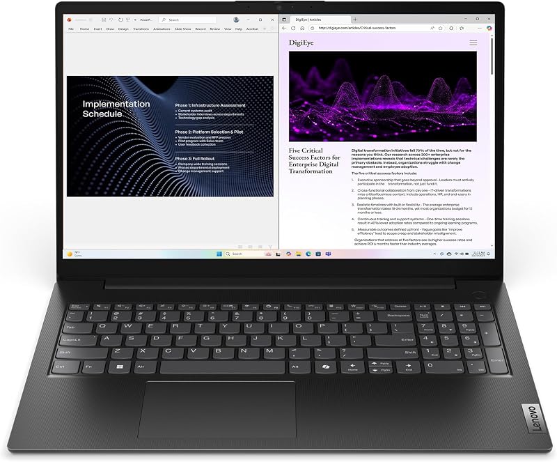 Lenovo V15 Gen 5 - Business Laptop - Intel Core™ 5 Processor 210H - 15.6" FHD Display - 16GB RAM - 512GB SSD Storage - Integrated Intel® Graphics - Webcam Privacy Shutter - Business Black