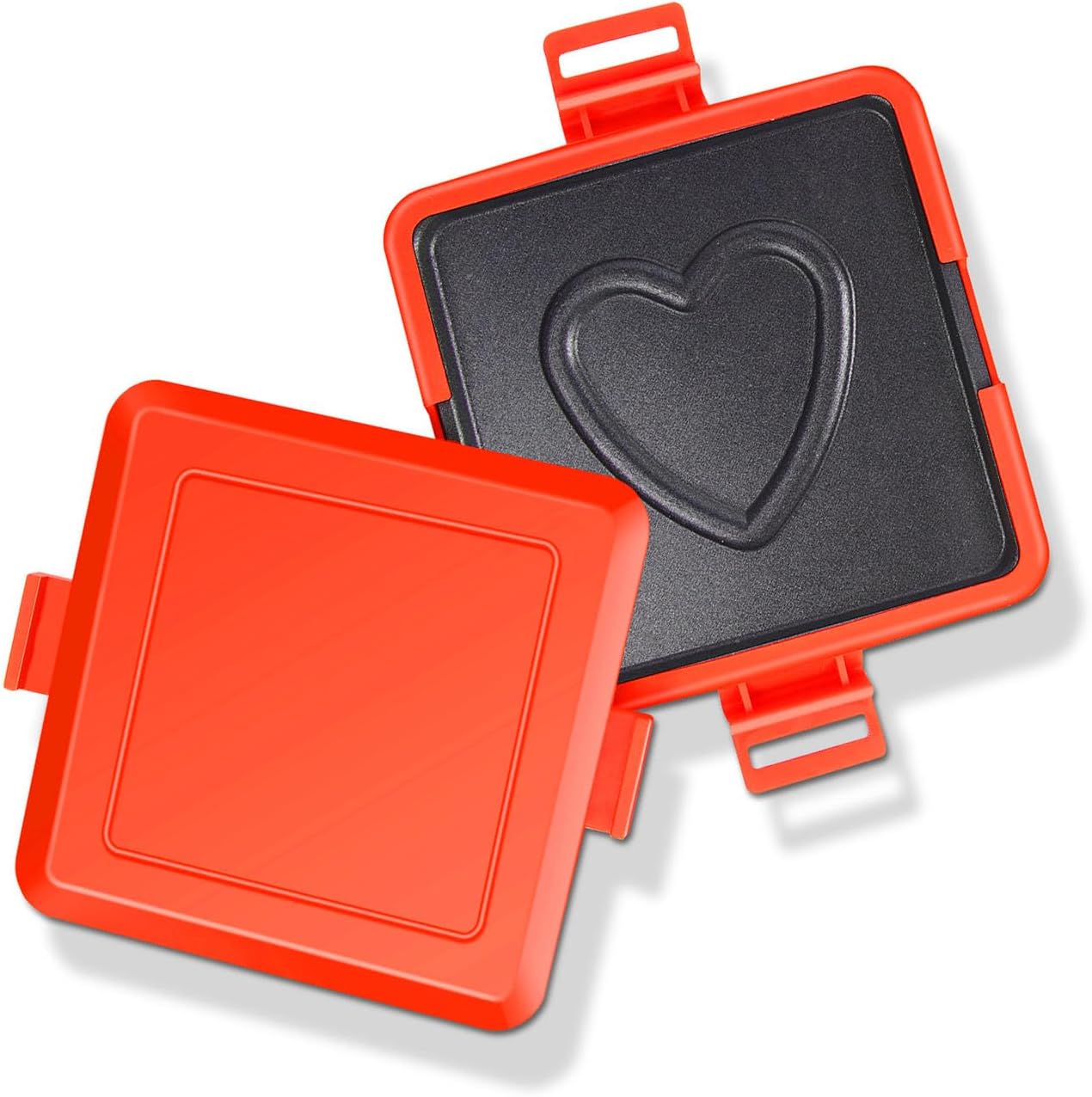 Diydeg Microwave Toaster Sandwich Maker, No Electricity Dishwasher Safe Microwave Toastie Maker, Panini Press, Grilled Cheese Maker for Cooking Breakfast, Toastie Safe in Microwave Oven (Red)