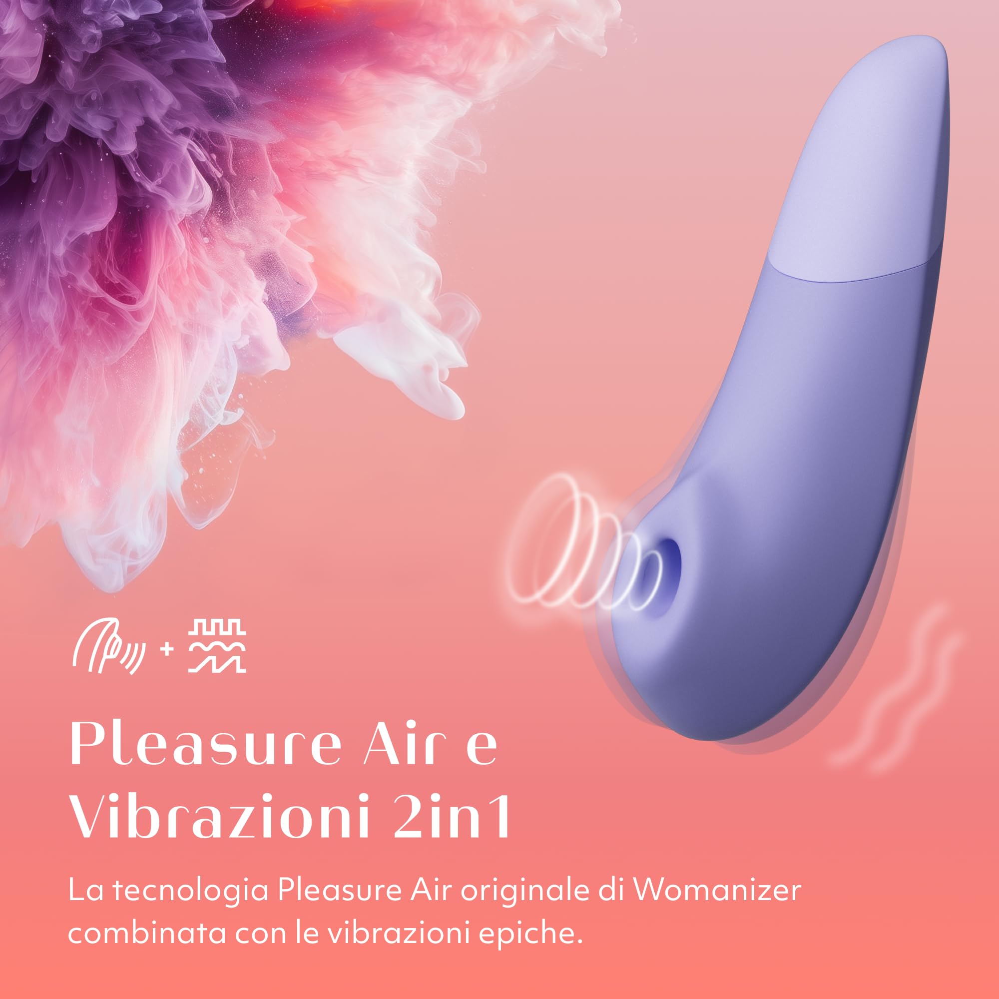 Womanizer Enhance 2-in-1 Vibratore e Succhia clitoride per donna | Sex toy doppia stimolazione clitoridea Pleasure Air e vibrazione | Giocattolo sessuale | Impermeabile Ricaricabile | Lillà