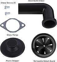 Vista 7 de Waste Maid 10-US-WM-158-3B - Sistema de trituración de residuos de alimentos antiatascos de acero inoxidable, 1/2 HP estándar, negro