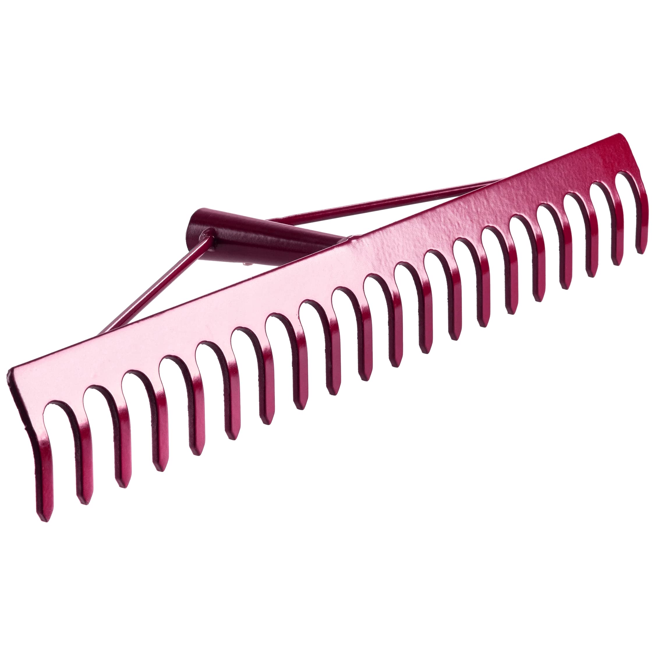 Garden Rake, Steel Hardened Heavy-Duty Rake Head for Hay, Leaves, Lawn, and Pebbles Removing, Ideal Gardening Tool (14 Tines - 37 cm / 14.5 in)