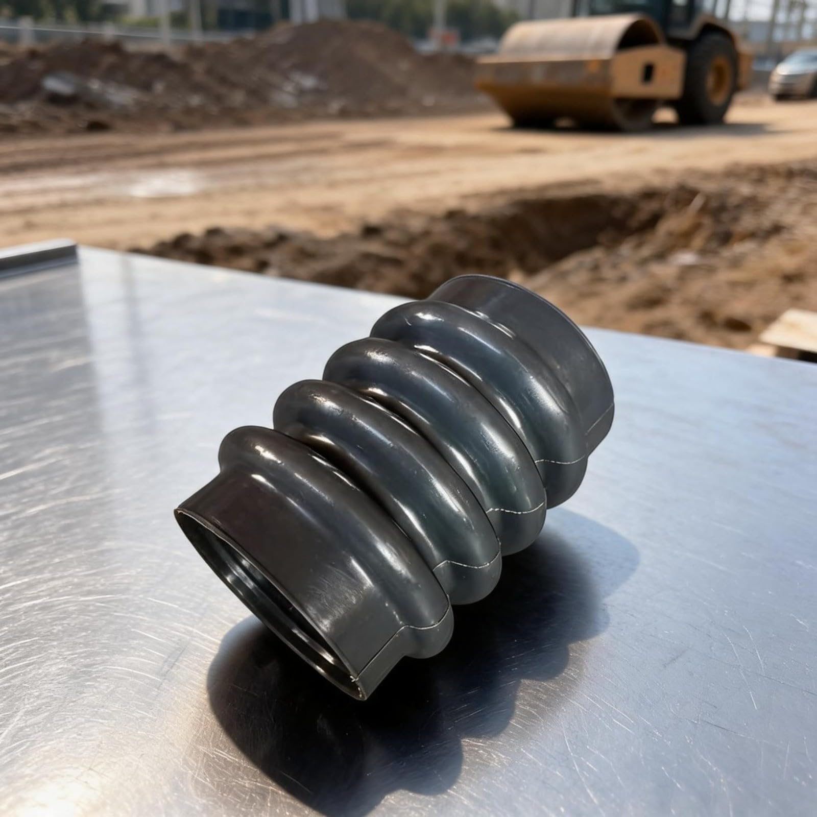Rammer Bellow para Wacker BS50/BS50-2/BS50-4, tubo ondulado de poliuretano de 135 mm, pieza de repuesto gris para mantenimiento de obras de construcción