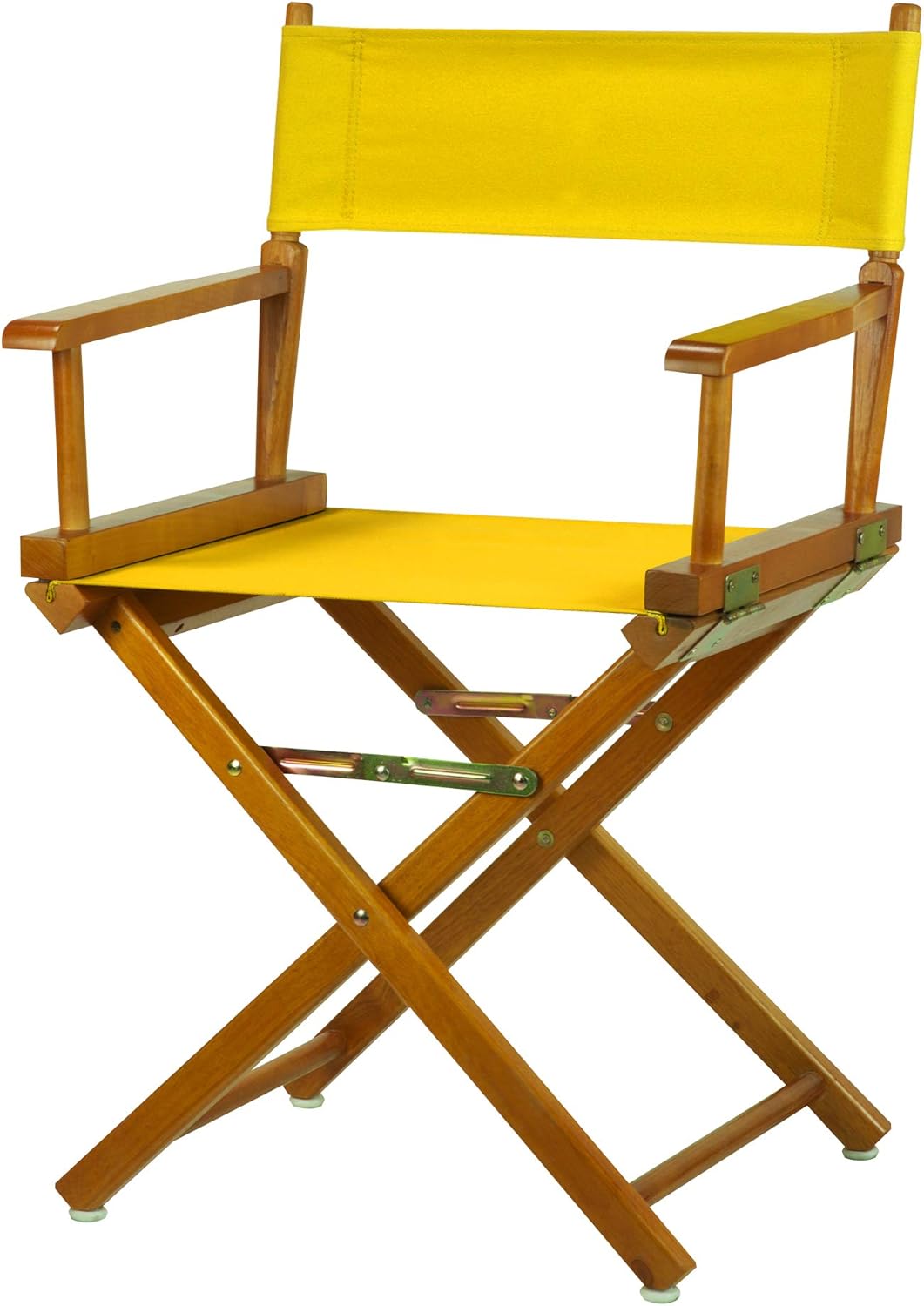 Casual Home 200-55/021-34 Director Chair 18" - Classic Height Honey OakFrame/Gold Canvas