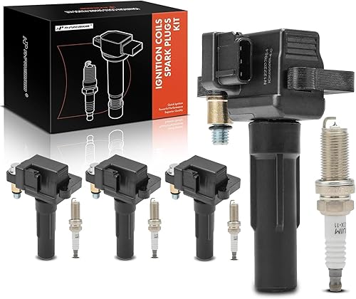 A-Premium Juego de 4 bobinas de encendido y bujías de iridio compatibles con Subaru Forester 2011-2013, Impreza 2011-2014, Legacy 2010-2012, WRX
