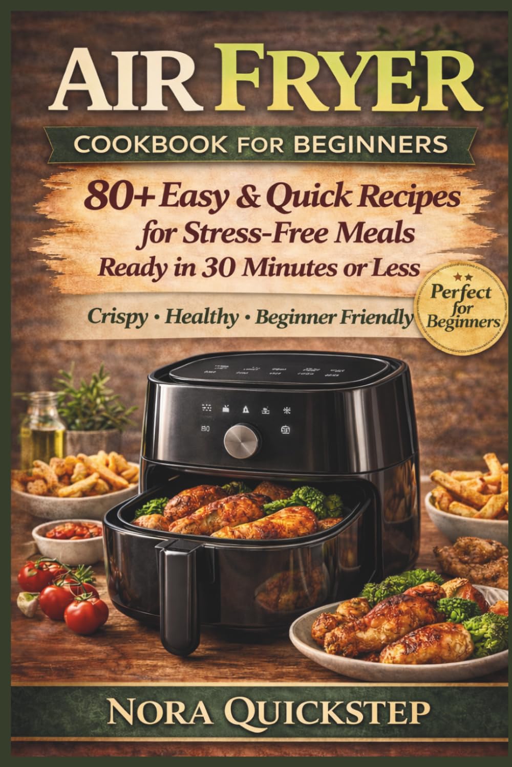 Air Fryer Cookbook for Beginners: 80+ Easy & Quick Recipes for Stress-Free Meals Ready in 30 Minutes or Less
