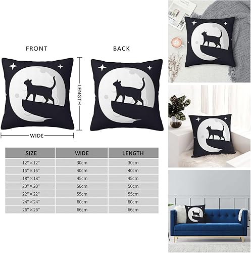 Miniatura 5 de YIPOCH Full Moon Cat- Throw Pillow Covers 16"x16" Throw Pillow Cushion Cases Decoration for Couch Sofa Pillow Covers fundas para cojines de sala