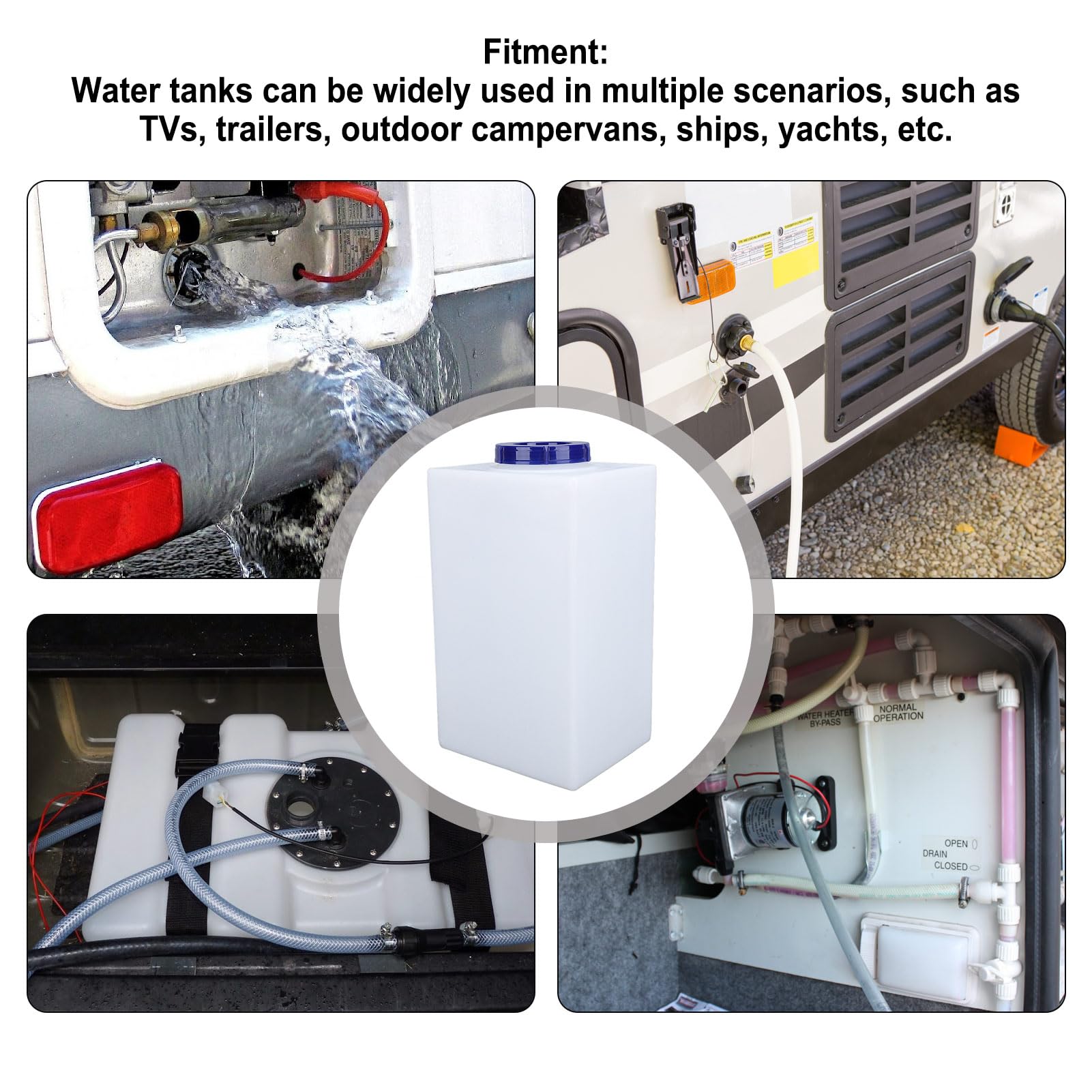 5-Gallonen-Frischwassertank für Wohnmobile, 100 Mm Großer Einlass mit Doppellagigem Schutz, Nahtlose LLDPE-Konstruktion für Anhänger, Boot, Yacht, Wohnmobil