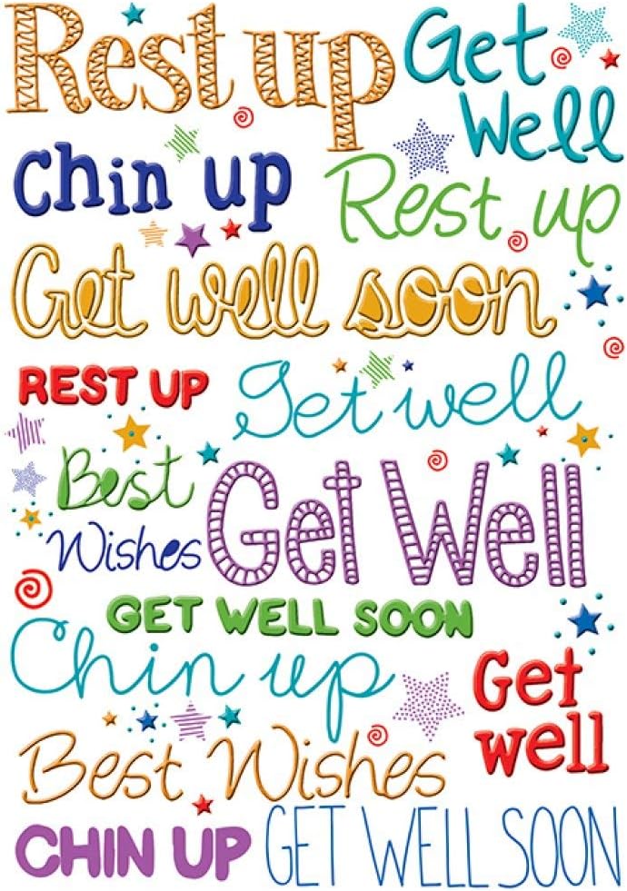 Piccadilly Greetings Modern Occasion Card Get Well - 7 x 5 inches