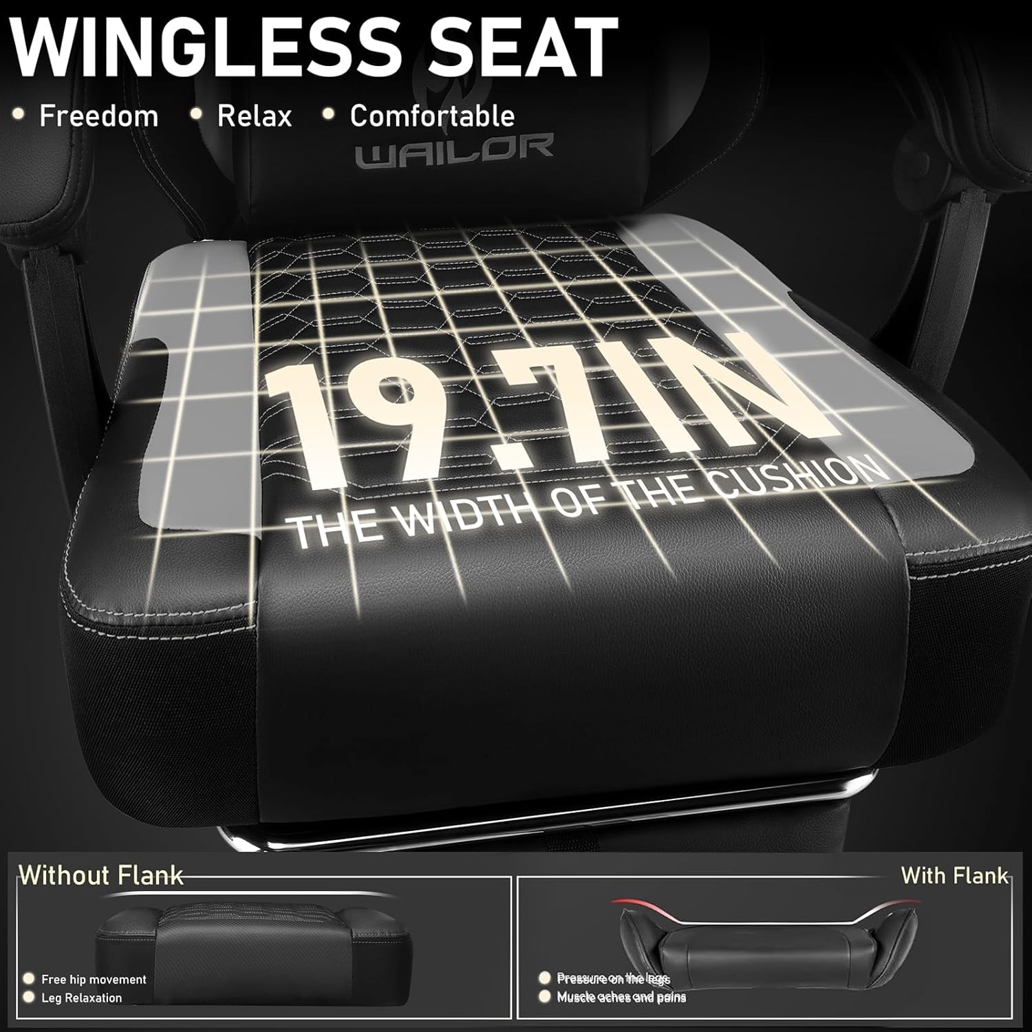 71CkwWqKQSL._AC_SL1500_ Gaming Chair with Massage and Packet Spring Cushion,Ergonomic Gamer Chairs for Adults with Footrest 300lbs,High Back Gamer Leather Chair with Headrest and Lumbar Support