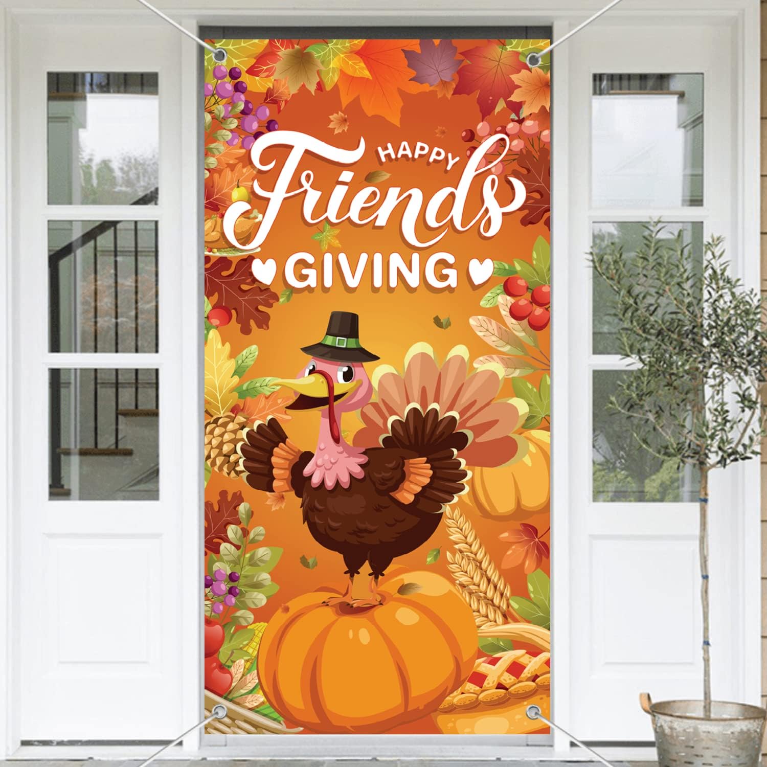 Large 70.8 x 35.4inch Thanksgiving Door Cover