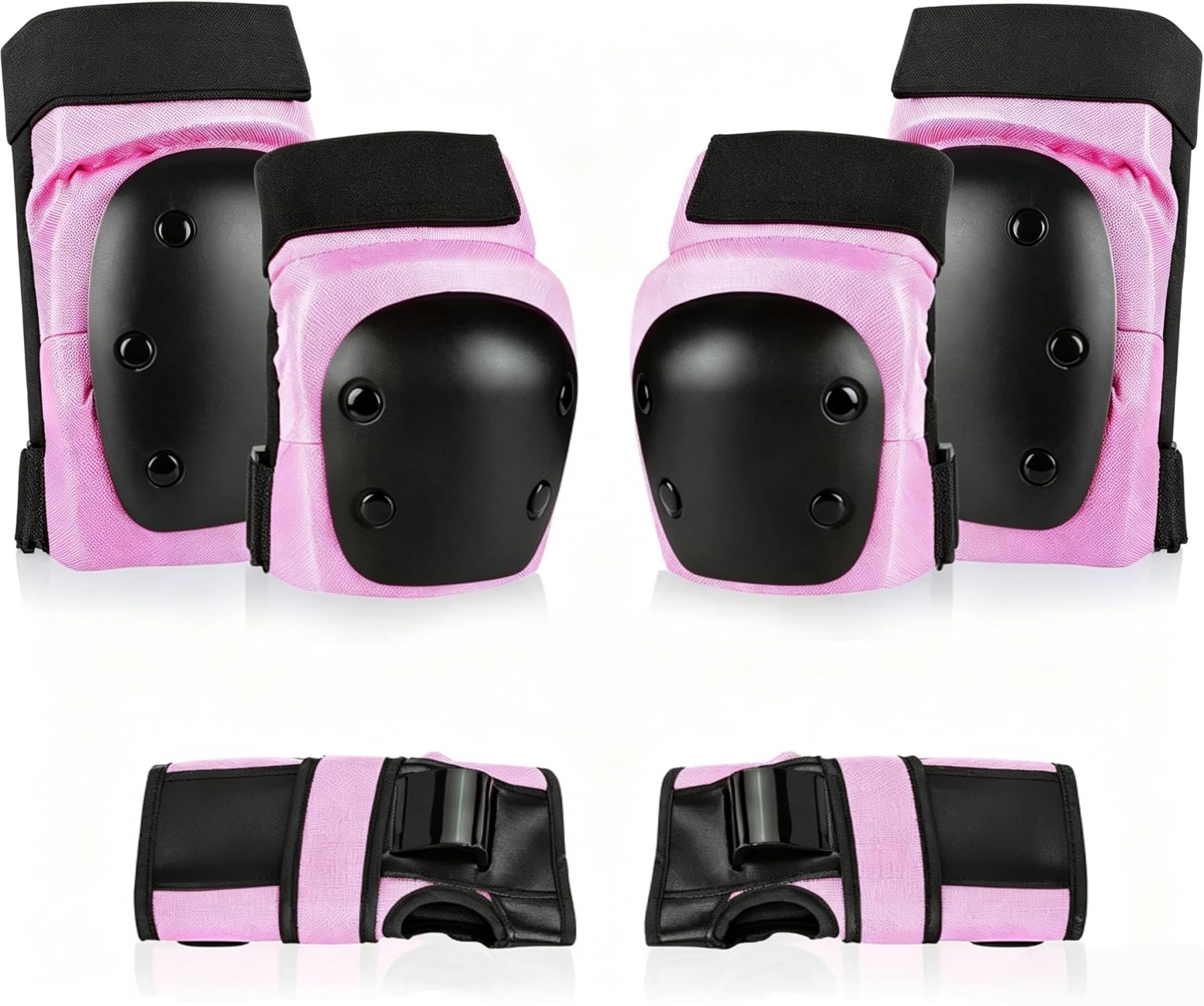 Protective Gear Set for Adult Youth Kids, Knee Pads Elbow Pads Wrist Guards 6 in 1 for Skateboard Scooter Roller Skate Inline Skate Rollerblade Cycling BMX Bike