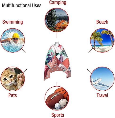 Miniatura 5 de Hufuaoey Toallas de playa de microfibra para mujer, sin arena, para adultos, toallas de playa de flamenco, toallas de baño de secado rápido, extra