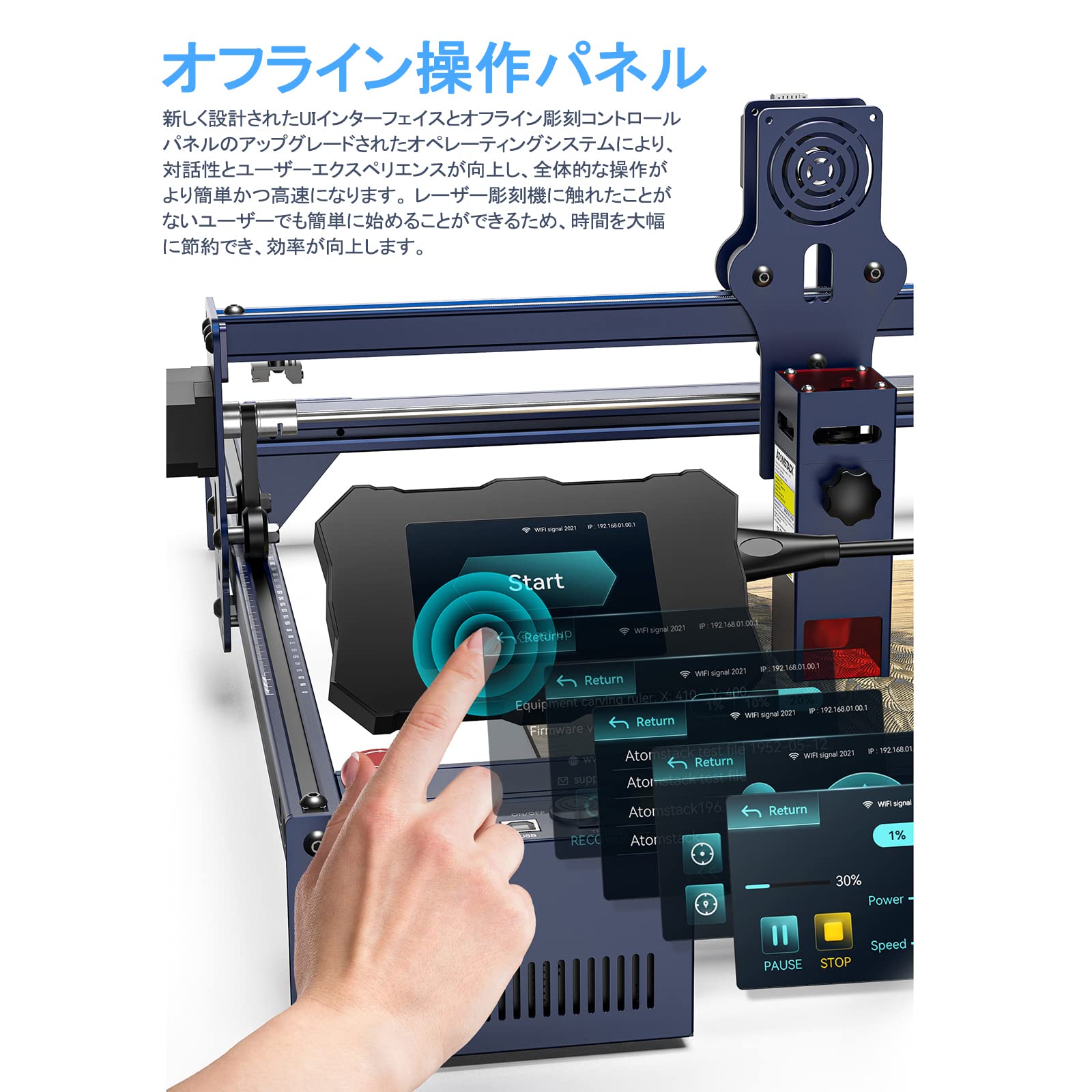 Amazon | HTPOW A5 M50 Pro 彫刻機 ポータブルカッター DIY 工具セット 